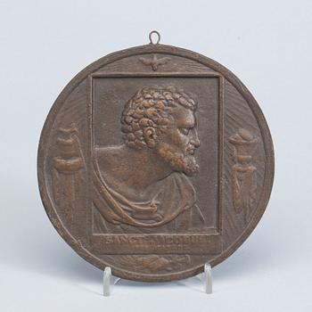 VÄGGRELIEFER, 11 st, brons, omkring 1900.