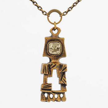 Pentti Sarpaneva, necklace, bronze with pyrite.