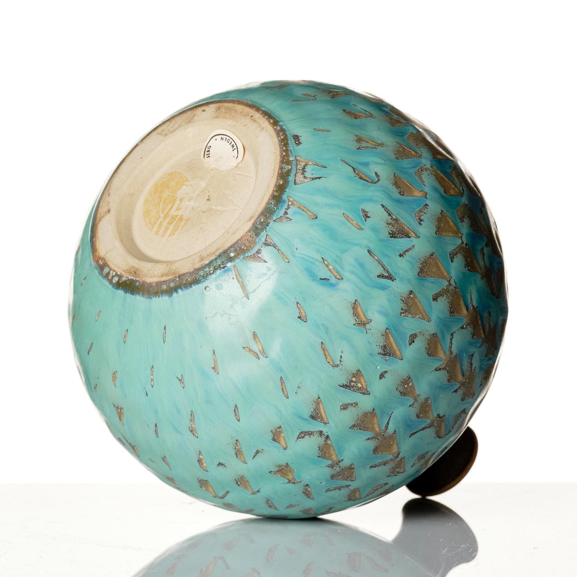 Stig Lindberg, a stoneware vase, Gustavsberg Studio, 1962.