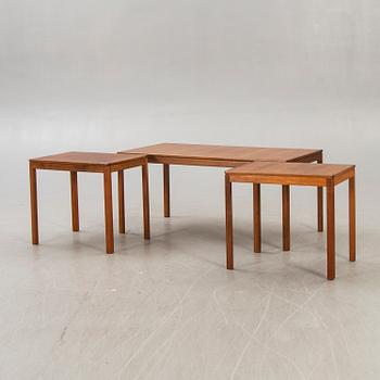 Sven Engström & Gunnar Myrstrand, a set of three teak coffee tables "Kaskad" Tingströms 1960s.