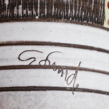 GOLVVAS, keramik, otydligt signerad, Syco Keramik, 1900-talets mitt.
