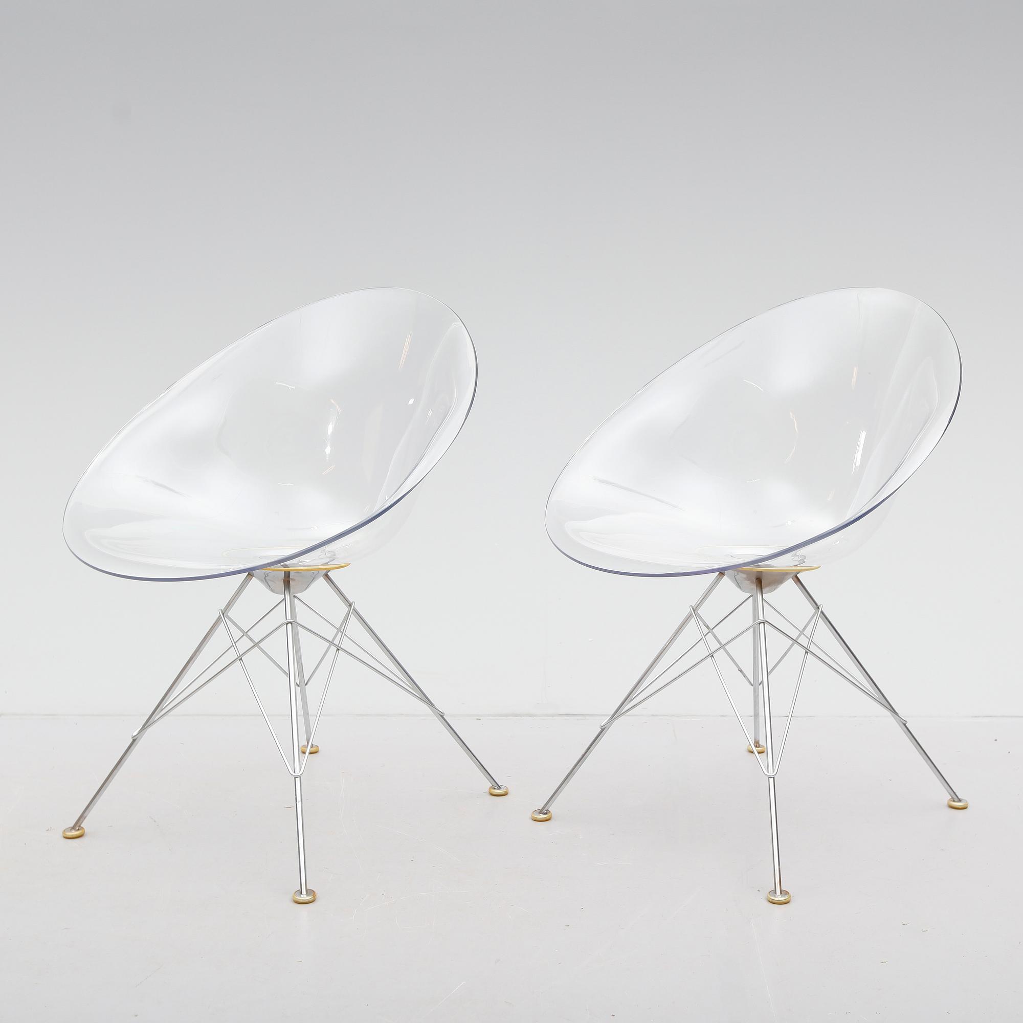 STOLAR, 1 par, "Eros", Philippe Starck för Kartell, Italien, 1900-/2000-tal.