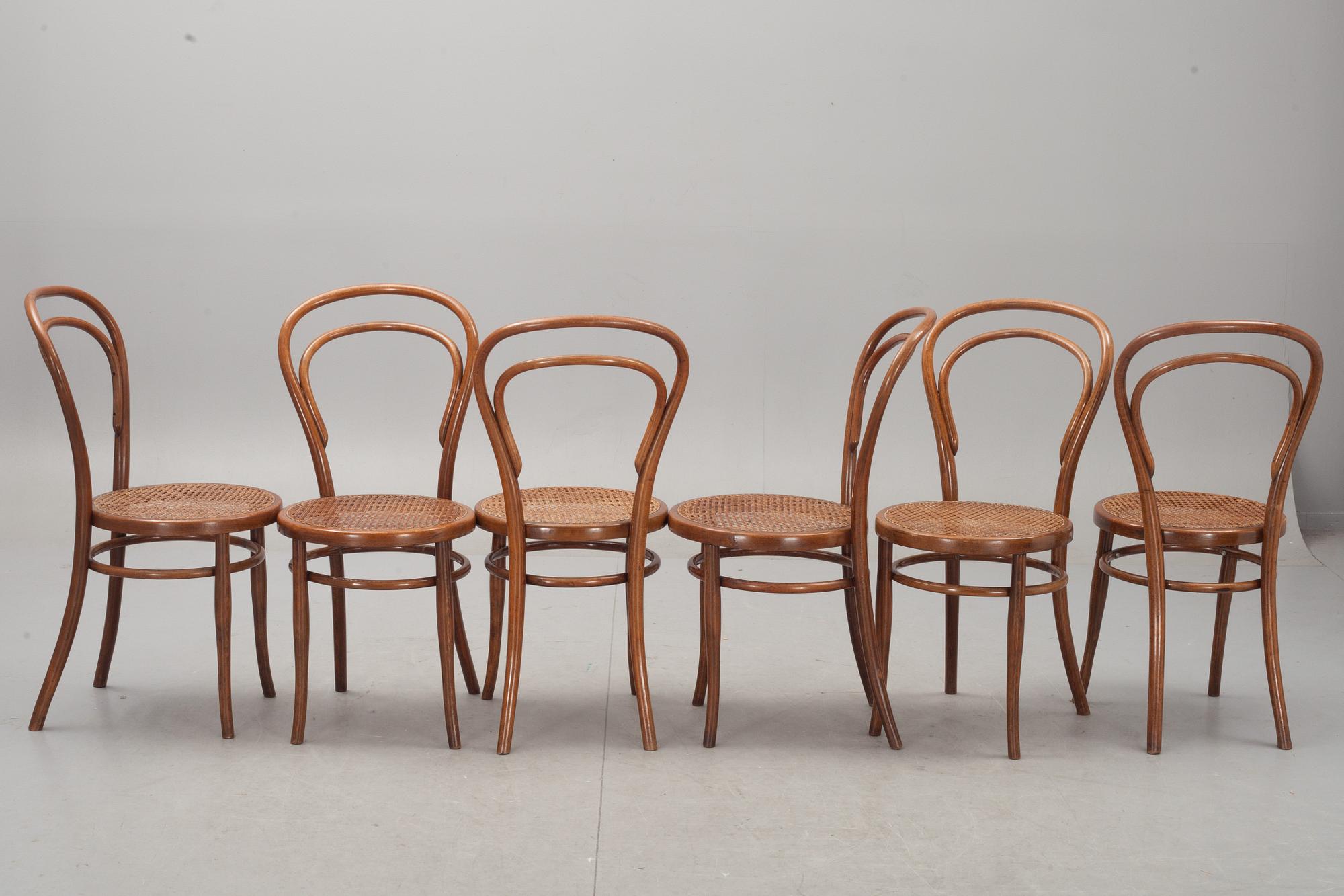 STOLAR, 6 st, Josef Hoffmann, 1900-talets första hälft.