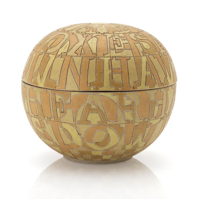 Bo Kristiansen, Ash container with lid, stoneware, Denmark.