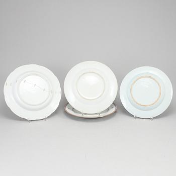 A group of four export dishes, Qing dynasty, 18th Century.