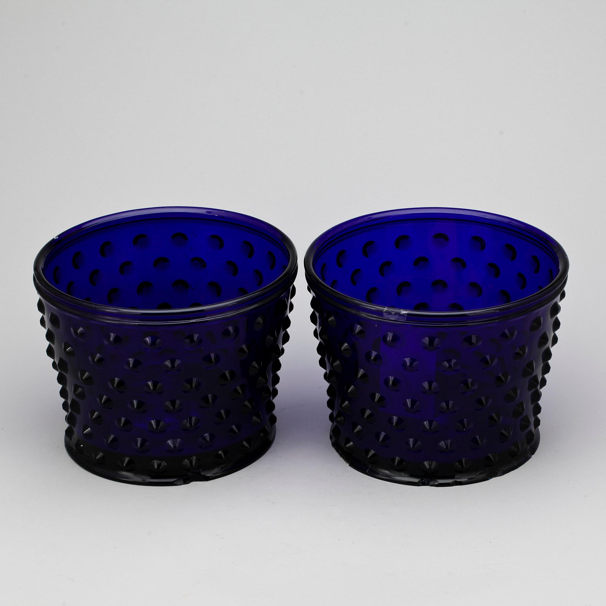 YTTERFODER, ett par, glas "Hortus", Svenskt Tenn, design Josef Frank.
