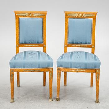 Salon group, 6 pieces, Empire style, around 1900.