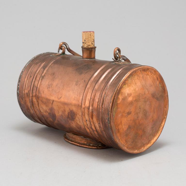 A miniature copper barrel, late 19th / early 20th century.