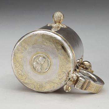 DRYCKESKANNA, av Andreas Brackfeldt, Riga (verksam 1661-1697). Barock.