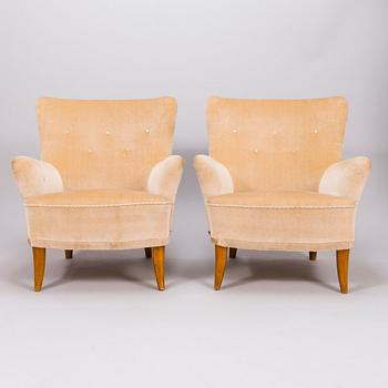 CARL-JOHAN BOMAN, a pair of 1940's armchairs for Ab Boman Oy.