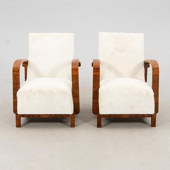 Armchairs, a pair of Art Deco, first half of the 20th century.