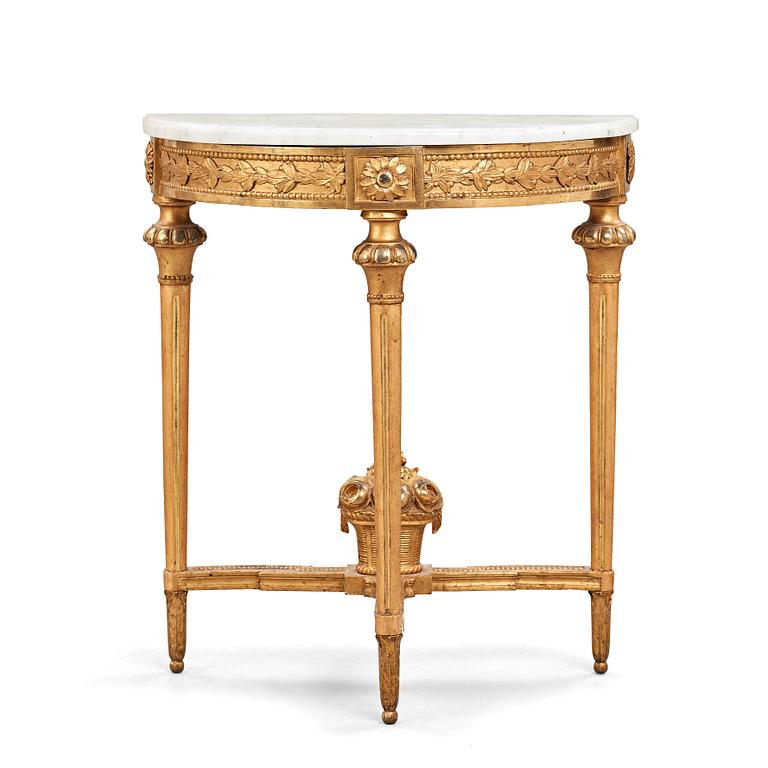 A Gustavian late 18th century console table.