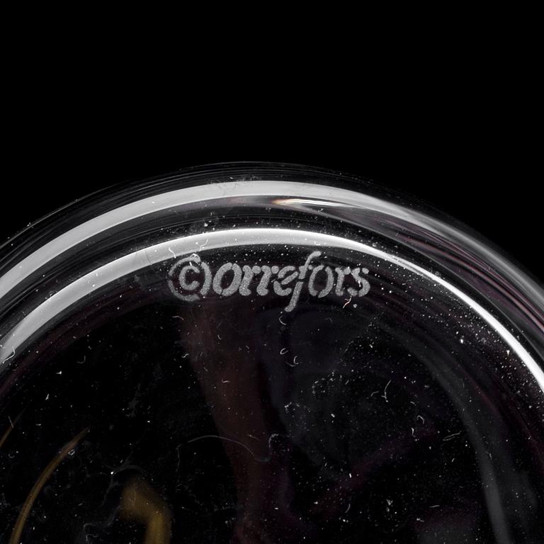 Six Gunnar Cyrén 'Nobel' tumbler glasses, for Orrefors.