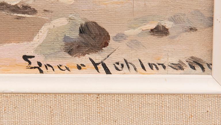 EJNAR KOHLMANN, öljy kankaalle, pingotettu levylle, signeerattu.