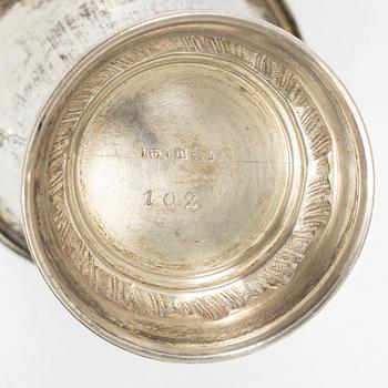 Bägare, 7 st, silver, KG Markströms AB, Uppsala, bl a 1902.