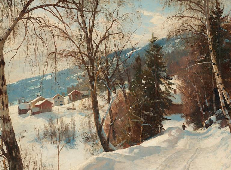 Peder Mork Mönsted, Winterscene from Vignaes.