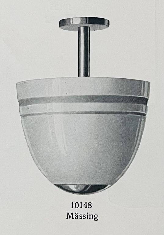 Harald Notini, a pair of ceiling lamps, variant of model "10148", Arvid Böhlmarks Lampfabrik, Stockholm, 1930s.