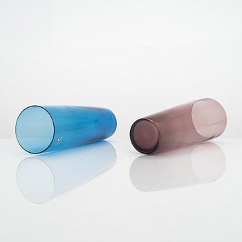 Tapio Wirkkala, a set of 16 juice glasses, model 2204, Iittala, Finland. In production 1956-1969.