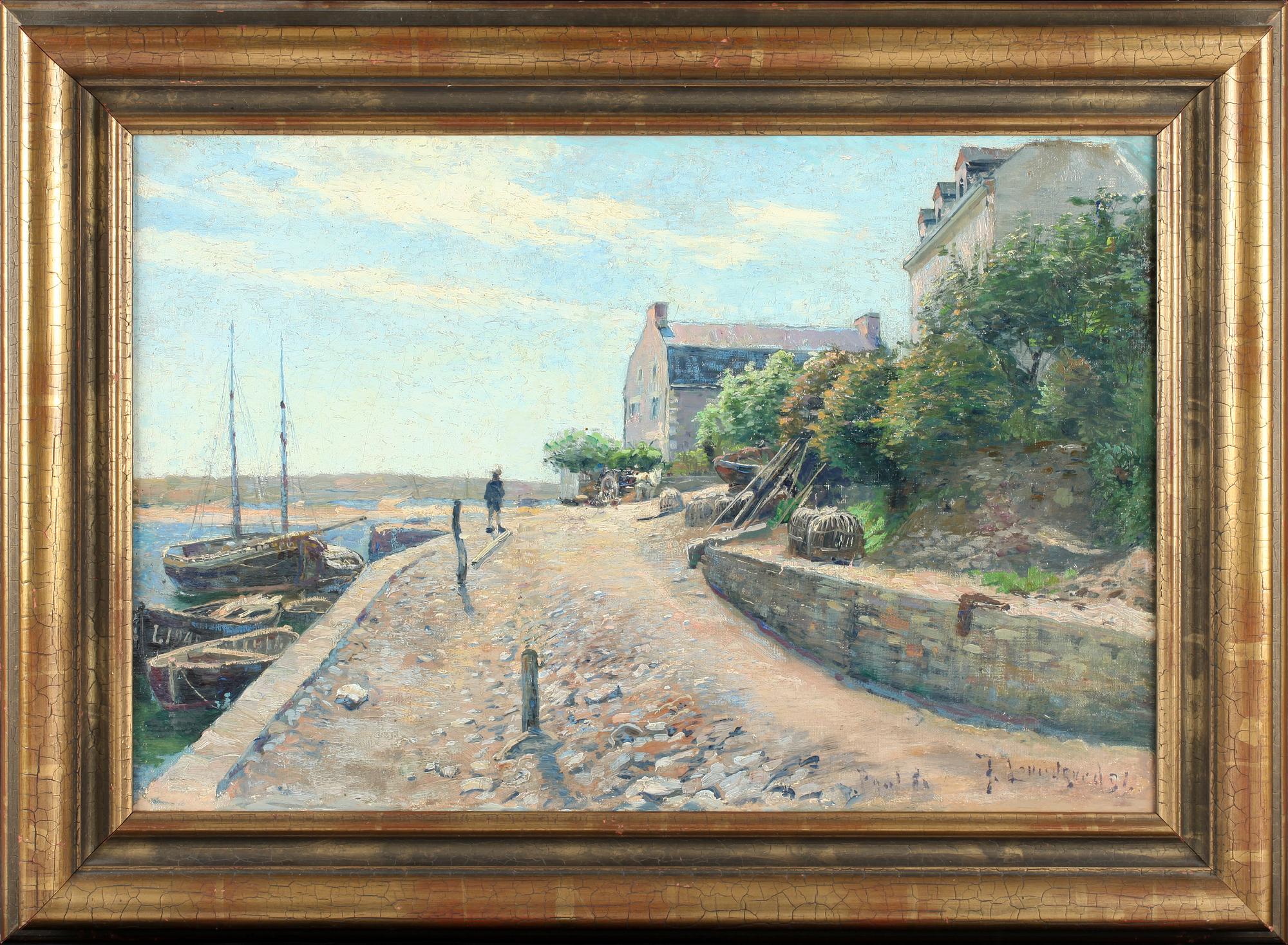 JUSTUS LUNDEGÅRD, olja på pannå, sign och dat -91.