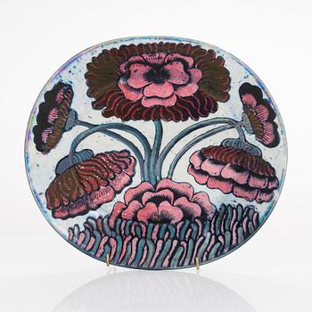 Birger Kaipiainen, a decorative plate signed Kaipiainen Arabia.