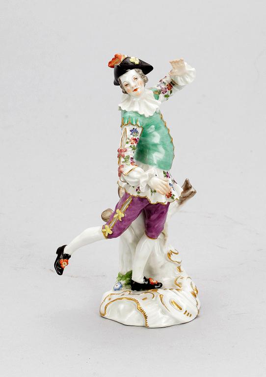 A set of two dancing figurines, Meissen, 1920's.