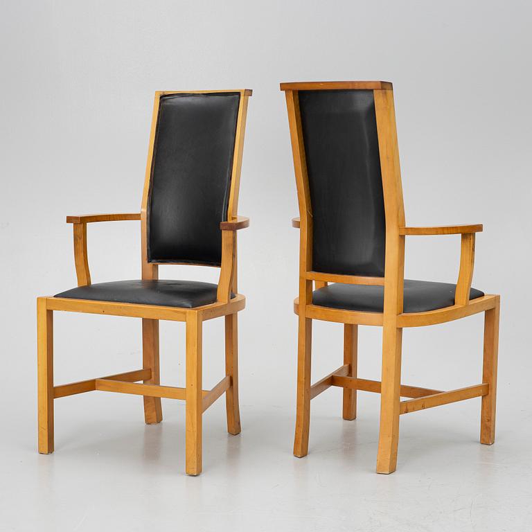 Leo Johansson, karmstolar, 6 stycken, Eje Ström, omkring år 2000.