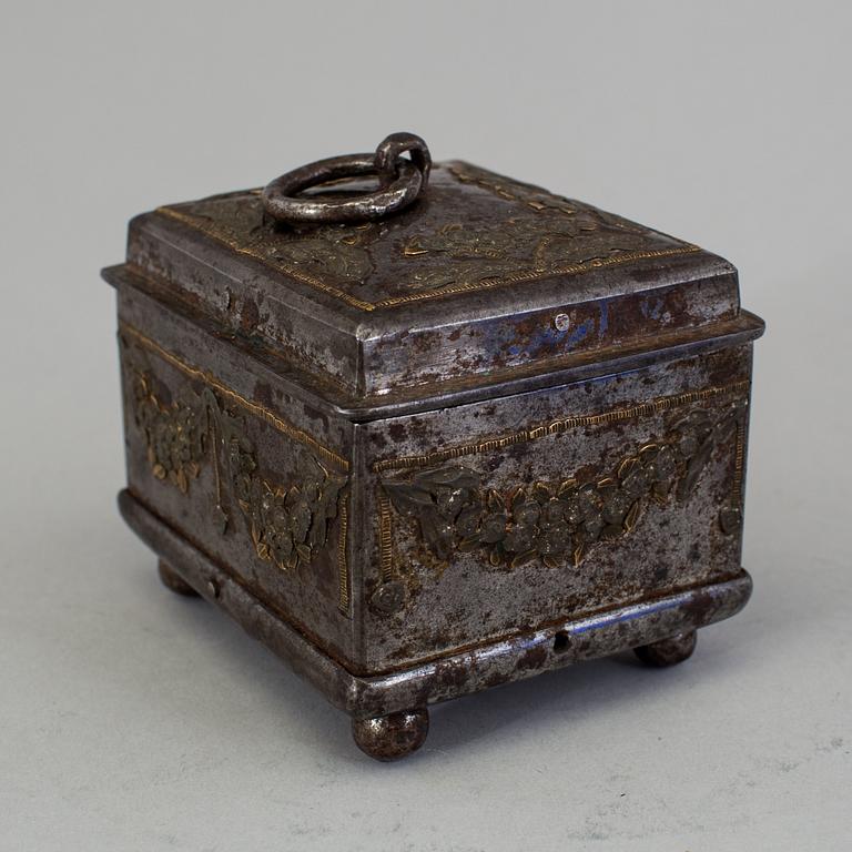 A russian steel box Tula 19th century.