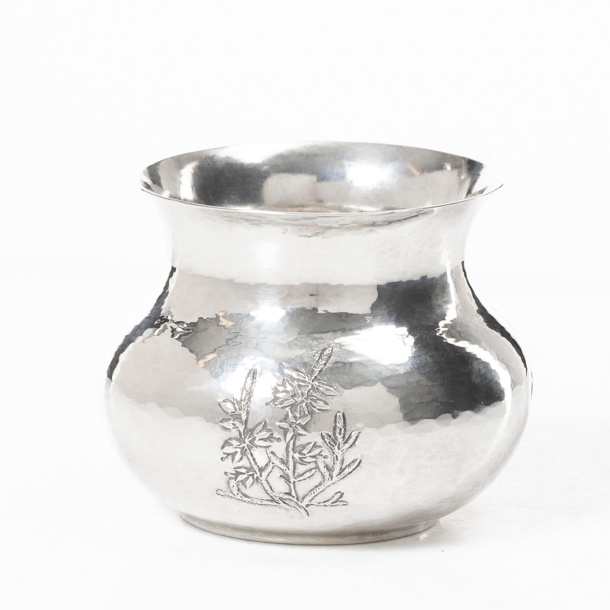 A silver bowl, second half of the 20th century, Norway.