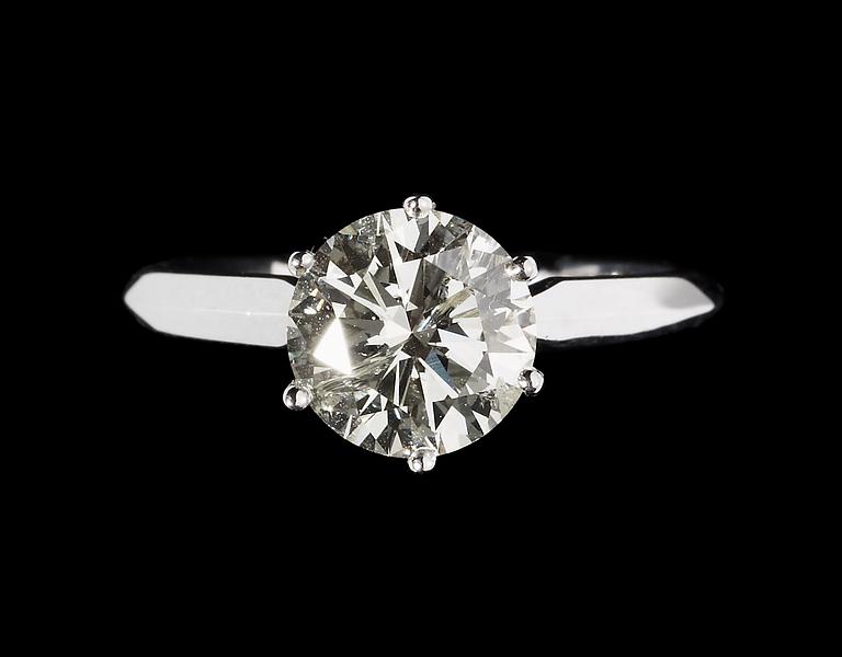 RING, briljantslipad diamant, 2.50 ct.