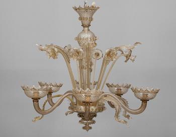 TAKKRONA, Murano, 1900-talets senare hälft. Höjd ca 95 cm.