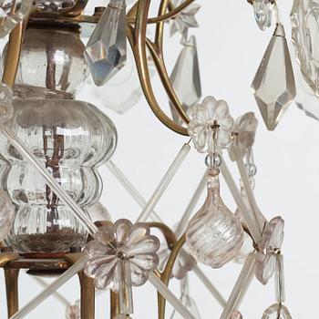 LJUSKRONA, för sex ljus, rokokostil, 1800-talets slut.