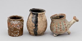 LERKÄRL, 3 st, två från sent 1600-tal.