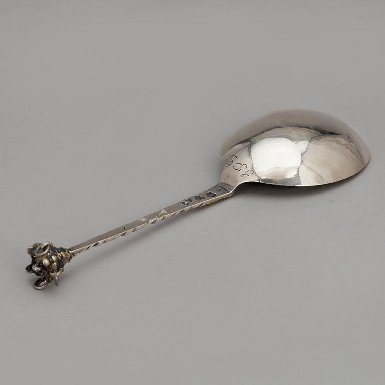 SUPSKED, silver, Christoffer Bauman, Hudiksvall, 1783. Vikt ca 36g.