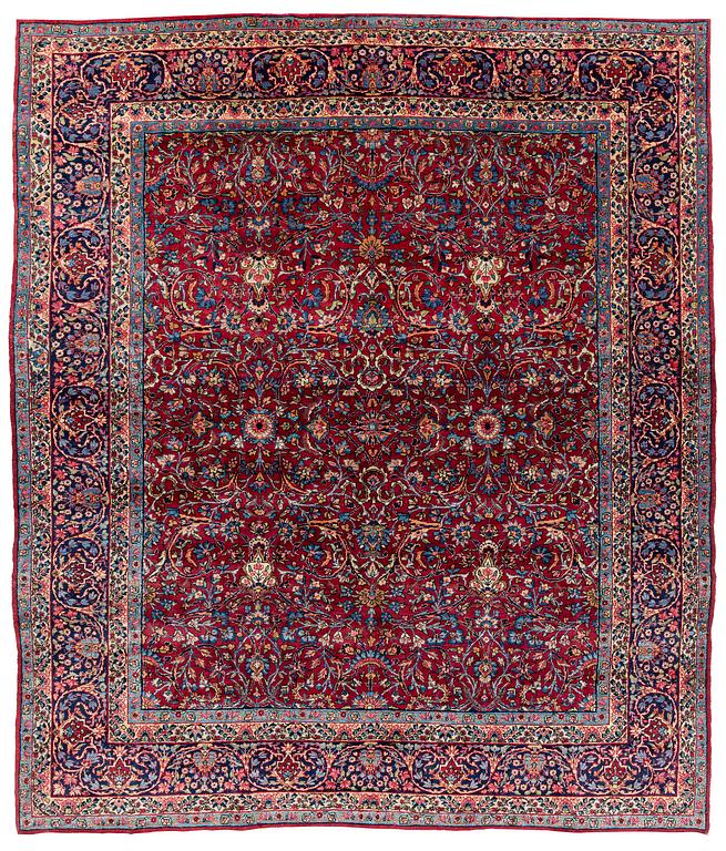 A semi-antique Yazd carpet, c. 292 x 250 cm.