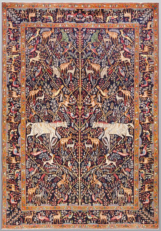 Matta, Figural Kirman, ca 287 x 200 cm.