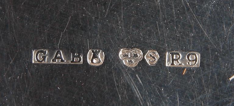 PARTI SILVER, 8 delar, Sverige resp Tyskland, 1800-1900-tal.