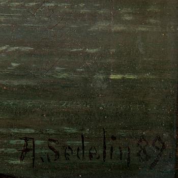AUGUST SEDELIN, olja på duk, signerad o daterad - 89.