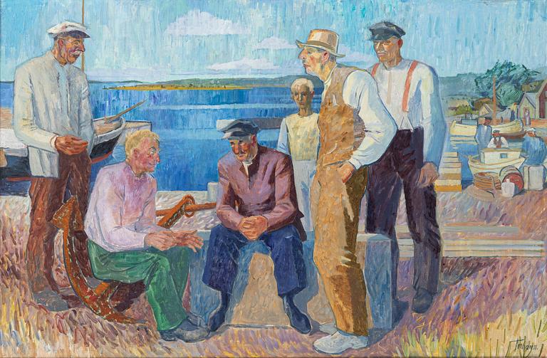 Gunnar Torhamn, Conversation in the harbour.