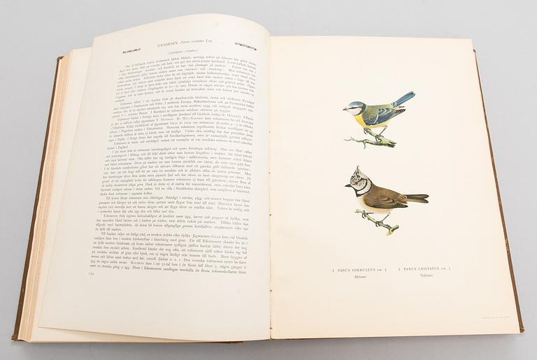 Books, 3 vol, "Svenska Fåglar", M,W & F von Wright. 1924 and 1929 Stockholm.