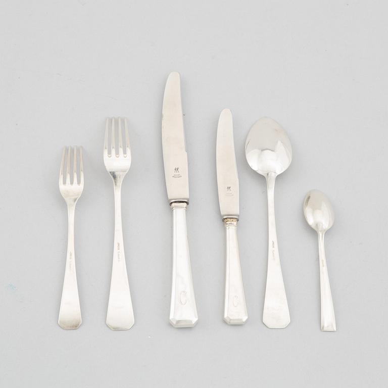 A 63-piece silver flatware set, "Victoria", Germany.