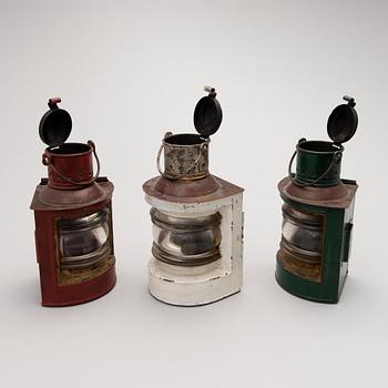 A Set of Three Swedish Lanterns, first half of the 20th century.