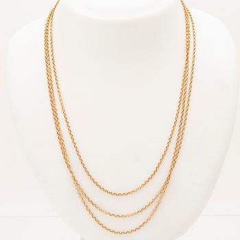 An 18K gold necklace/chain by G. Dahlgren & Co Malmo 1906.