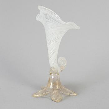 A Musano glass vase, Italy, mid 20th Century.