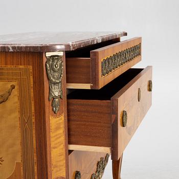 A Gustavian style chest of drawers, mid 20th Century.