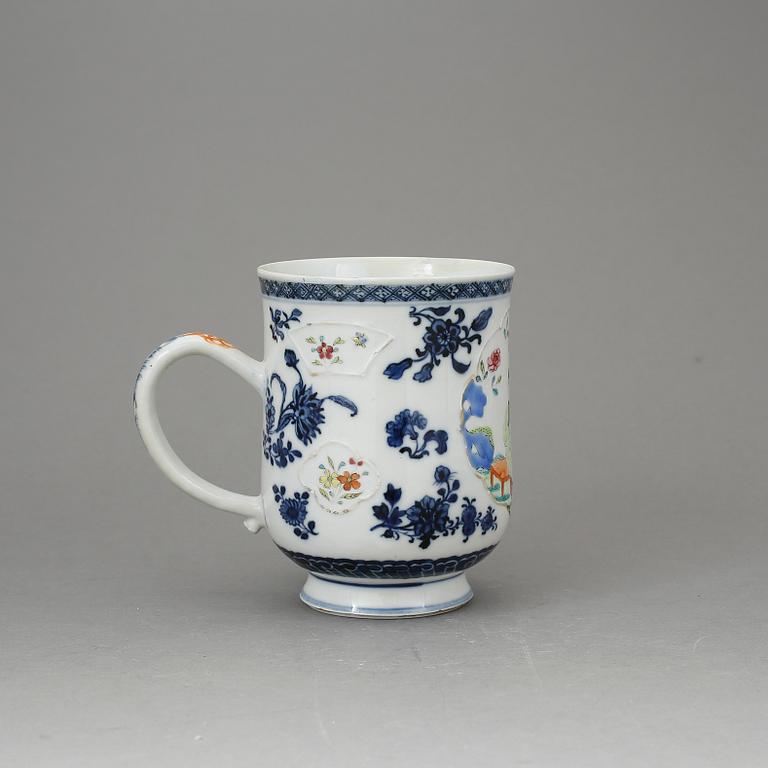 MUGG, porslin, Qianlong, Kina 1700-tal.