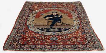 An antique pictorial Tabriz, Northwest Persia, c. 125 x 85 cm.