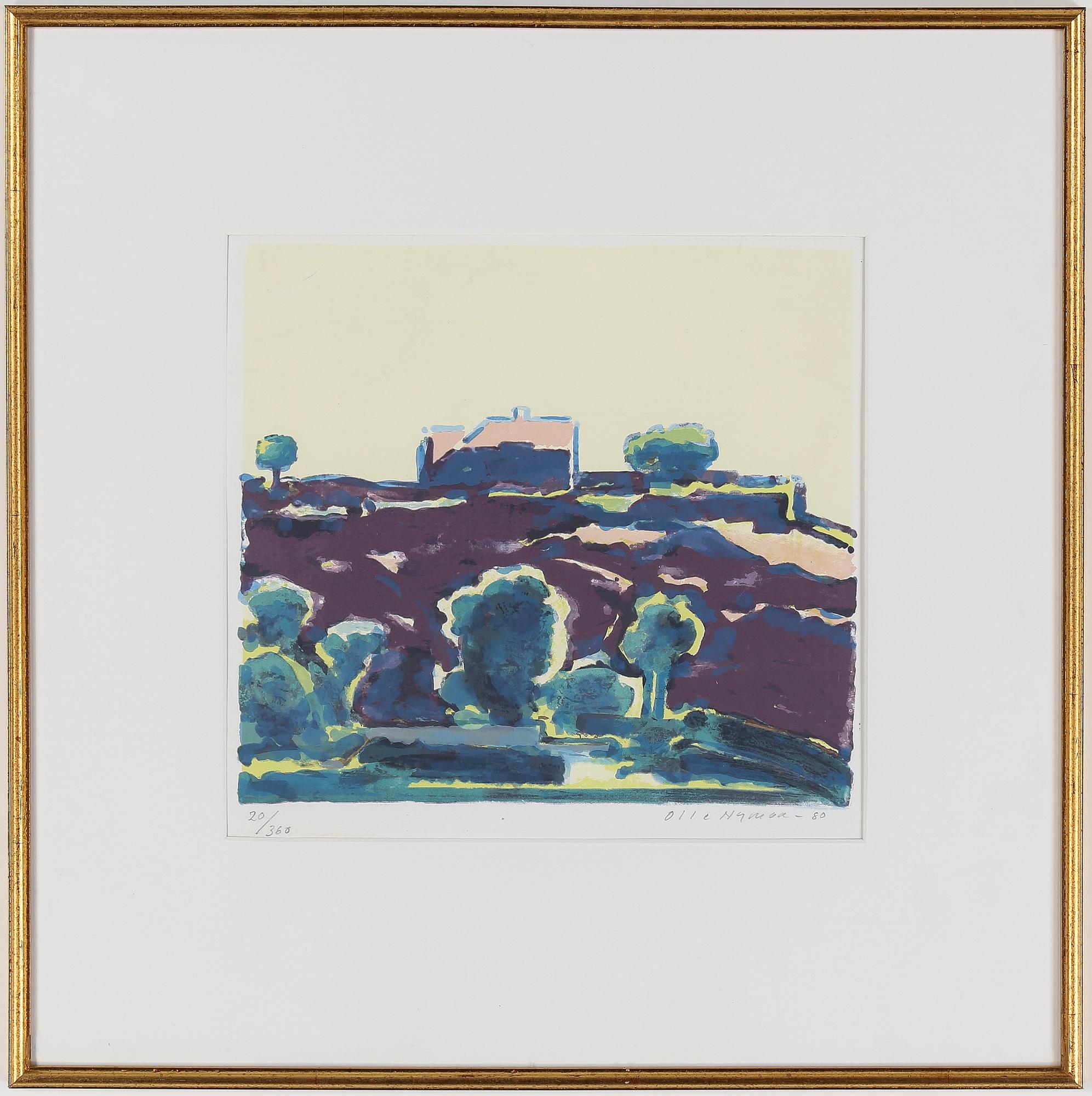 OLLE NYMAN, färglitografi, signerad och daterad -80. Numrerad 20/360.