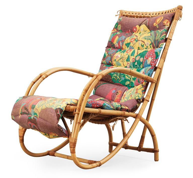 A Josef Frank rattan easy chair, Svenskt Tenn, 1950's.