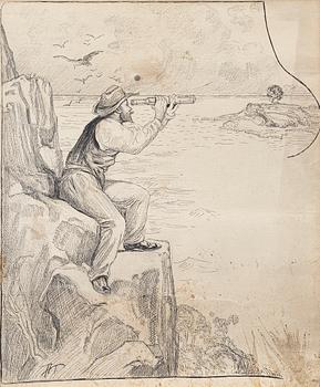 Axel Törneman, Man with Binoculars.