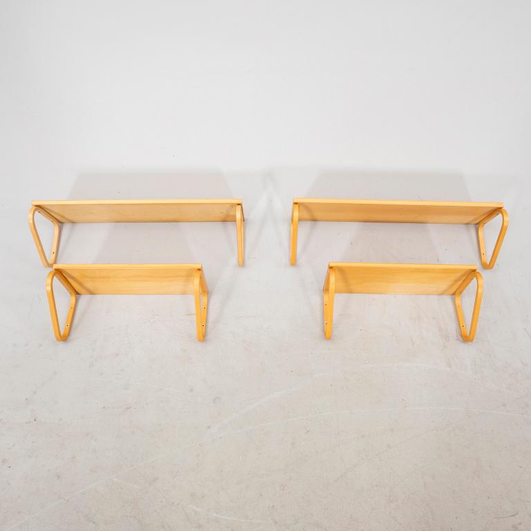 Alvar Aalto, hyllor, två par, modell 112B, Artek, 1950-1960-tal.